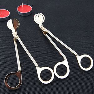 100PCs ljus avstängt verktyg sax 18cm ljusstick trimmer rostfritt stål oljelampa trim scissor cutter snuffer verktyg krok cliper dhl