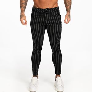 Осень зимние мужские чиносы Slim Fit Black Chinos брюки для растягивающих брюк толстые повседневные лодыжки плотно подходит улица ZM385