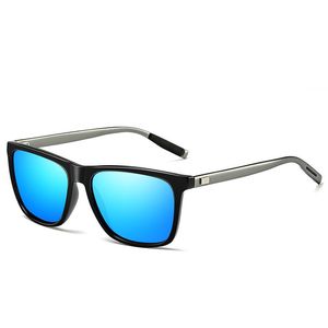 Aluminiowe Spolaryzowane Mężczyźni Okulary Lustrzane Kwadratowe Okulary przeciwsłoneczne Marka Mężczyzna Kobiety Driving UV400 Okulary