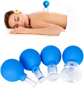 Facial Cupping Therapy Set Facial Glass Massage Cupping Cup Silikon Vakuum Sug Cuppings Cups för kroppsplan Fina linjer Rynkor Anti Aging Beauty Tool