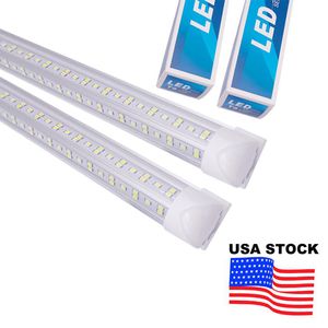 A forma di V 2ft 3ft 4ft 5ft 6ft 8ft Tubi a Led per porte di raffreddamento T8 Luci da negozio integrate Doppi lati 85-265V Stock negli Stati Uniti Confezione da 25 USALIGHT