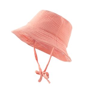 1-3 år gammal barn hink cap tjejer ren färg sommar bomull spets-up panama hatt barn stora takningar ut sol hattar xy453