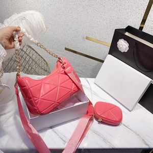 Bolsa transversal de designer de moda de alta qualidade, conjunto de duas peças, bolsas de mensageiro de corpo cruzado, bolsas femininas, 4 opções de cores, bolsas de couro