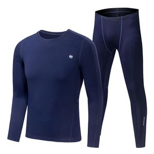 Mężczyźni Fleece Wykładana bielizna termiczna Set Motorcykling Narciarstwo Warstwa Podstawowa Winter Ciepła V-Neck Długie Johns Koszulki Topy Dolny garnitur Odzież