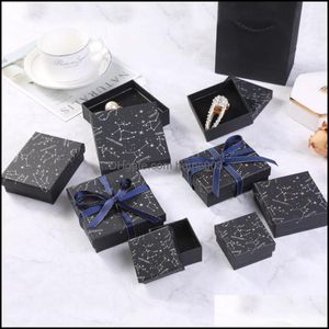 Display Jewelryprint Leaves Black Jewelry Boxes Organizer Storage Constellation Stud Present