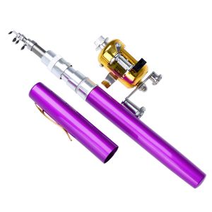 Pen Rod Kieszonkowy Lód Przenośny 1 metr Mini Spinning Wheel Telescopic Pocket Rod Fishing Gift Fishing Gear producenci