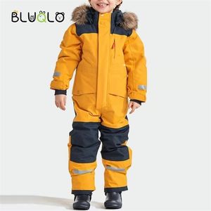 Cappotto da sci per bambini Tuta da bambino Ragazzi Ragazze Inverno Outdoor Caldo antivento Impermeabile Tuta da snowboard Bambini Giacca + Pantaloni Set 211203