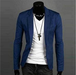 Men's Formal Jacket Fashion Suit Casual Slim Fit One Button Blazer Coat Jacket