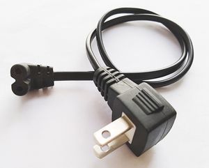 Kabel zasilacza, Japonia JP 2Pin Męskie do kątowego IEC 320 C7 Kobieta Krótki Przewód Cyfrowy Przenośny Kabel Konwersji 50 CM / 2szt