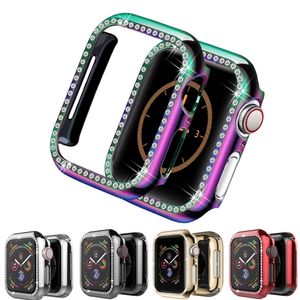 Diamond Cases Luxury Bling Crystal PC Cover för Apple Watch Ultra 49mm 41mm 45mm 40mm 44mm 42mm 38mm Band Bumper Protector Case Iwatch Seires 8 7 6 SE 5 4 3 2 1