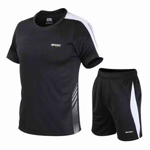 Mężczyźni Dres Dzieci Dres Fitness Sport Garnitur Odzież Szkolenia Zestawy Uruchamiające Joggers Luźna Siłownia Trening Jogging ćwiczenia sportswear Y1221