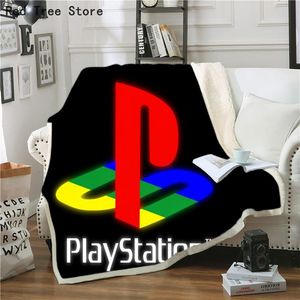 PlayStation gry Ultra-Soft Micro Koc Anti-Fleece Klimatyzacja Super Ciepła Luksusowa Sofa Bedspread 3D Pościel Kanapa Pokrywa