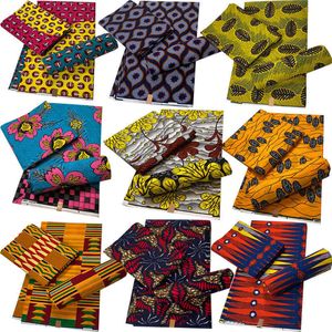 Miękka bawełna prawdziwy prawdziwy wosk ankara druki batik tkaniny Afryka sukienka do szycia materiały rzemieślnicze Tissu patchwork odzież akcesoria 210702