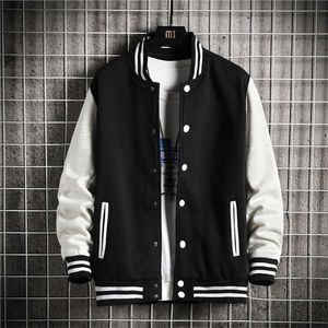 KOLMAKOV Arrivo degli uomini coreani 50% cotone Bomber Giubbotti Uomo Streetwear Giacca Patchwork Cardigan Cappotto Maschile 4 colori M-5XL 211217