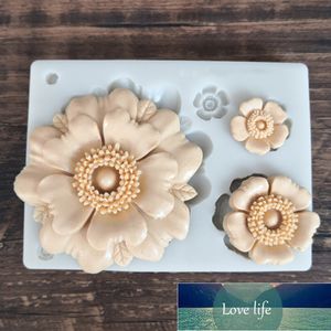 Stampo in silicone per cioccolato a 4 fiori strumento di decorazione Clay DIY K793