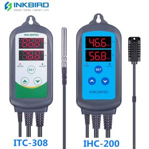 Inkbird Combo Set Pre-wired Digital Dural Stage Humidity Controller IHC200 and Heating Cooling Temperature Controller ITC-308 210719