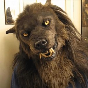 Werewolf Cosplay Headwear Kostymmask Simulering Wolf Mask för vuxna/barn Halloweenfest Cosply Wolf Helansiktsskydd X0803