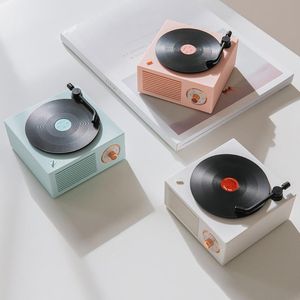 Przenośne głośniki Głośnik Głośnik Głośnik USB Bluetooth V5.0 Vinyl Record Player Stereo Vintage