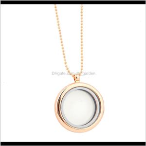 Pendant Necklaces Mm Round Magnetic Floating Glass Po Living Charm Memory Locket Diffuser With Cm Ps1330 Rb0T7 Uodlj