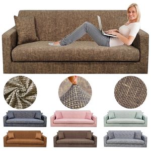 Elastic Sofa Cover For Living Room Plain Simple Printing 1 2 3 4 Seater L Shape Armchair Stretch Corner Sectional Slipcovers 220302