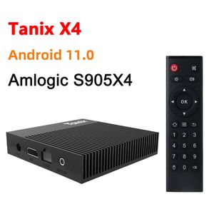 Tanix X4 Android 11 Amlogic S905X4 Smart TV Box 4GB RAM 32GB / 64GB ROM 2.4G5G Wi-Fi 100M LAN 4K Установите верхнюю коробку VS X96 X4