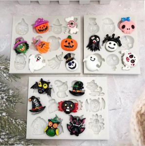 Giocattolo di Halloween Modello in silicone al cioccolato Modello cotto a mano con strumenti Stampo decorativo Vassoio Torte di ghiaccio Torta fai da te