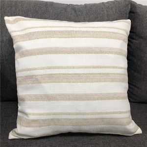 Factory Supplier Stripe Cushion Cover Sofá decorativo Yarn Gold Jacquard Passagem da almofada da China/travesseiro decorativo