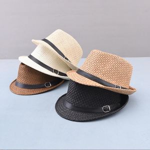 Wide Brim Hats Fashion Beach Straw Hat Jazz Outdoor White Panama Cap Women Men Lady Fedora Top Sun Caps Breathable Casual Bowler