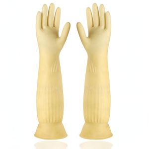 Одноразовые перчатки с длинной анти-резиновой резиновой домохозяйственной анти-скользи