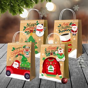 Boże Narodzenie Candy Prezent Papier Torba Xmas Drzewo Sweter Drukuje Torby Tote Torby Designs Pakiet Torebki Party Dekoracje CGY117