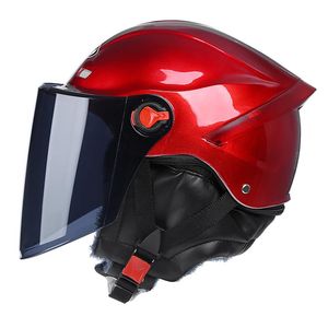 Caschi moto BYB/Abia Casco unisex Four Seasons Casco protettivo antiappannamento per batteria calda per auto elettrica