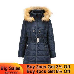 Cappotto invernale per bambina Collo in pelliccia con cappuccio Giacche per bambini Cappotto Parka in cotone Capispalla invernale per bambini Addensare Vestiti caldi Abbigliamento per ragazze H0909