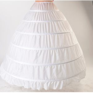 2022 Lace Edge 6 Hoop Petticoat Underskirt For Ball Gown Wedding Dress 110cm Diameter Underwear Crinoline Wedding Accessories