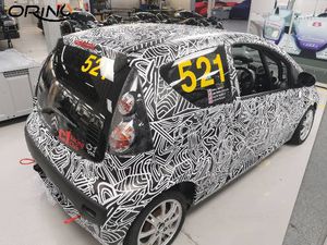 Premium Black White Camouflage Vinyl Film Wrap Sticker Air Bubble Free Självhäftande Fordon Bil Body Wrapping Folie