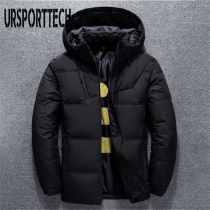 URSPORTTECH Winterjacke Herren Hohe Qualität Thermal Dicker Mantel Schnee Rot Schwarz Parka Männlich Warm Outwear Weiße Ente Daunen Männer 211129