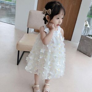 Tjejens klänningar 1Y-6Y Girls Dress Toddler Baby Kids Princess Floral Butterfly Tulle Kläder Party