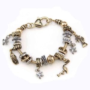 Bracelets Funky Pandora avec charmes branchées de formes d'animaux CASSIC Fashion Femme Femme Bijoux Vintage Banglier Joaillerie