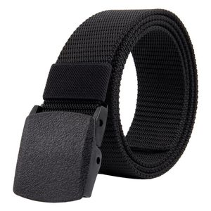 Belts 110CM Plastic Buckle Nylon Tactical Belt Men'S Outdoor Quick-Drying Durable Adjustable Canvas Waist For Pants
