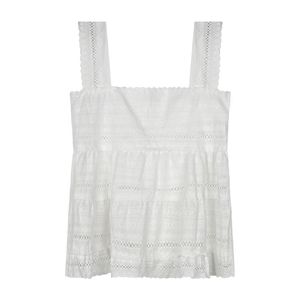 White Lace Square Neck Sleeveless Sarafan Tank Backless Tops Sexy Women Female Solid B0130 210514