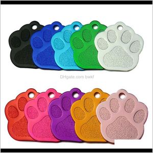 Tag,Id Card Supplies Home & Garden Drop Delivery 2021 Wholesale 100Pcs Custom Tags Personalized 3D Pet Dog Collar Aessories Engraved Cat Pupp