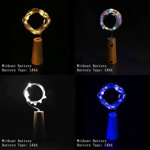 Wine Bottle Lights Copper Wire Garland Led Fairy Outdoor New Year Christmas Decoration Garden Light Y0720