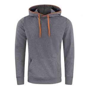 Solid Färg Hooded Sweatshirt Mäns Hoodies Tjock Varm Hoodie Jumper Men Pullover Sweatshirt Män Hooded Top Y211122