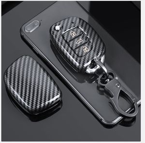 Glänzende Kohlefaser-ABS-Schlüsselhülle für Hyundai Tucson Creta ix25 ix35 i20 i30 HB20 Elantra Verna Mistra 2015–2019