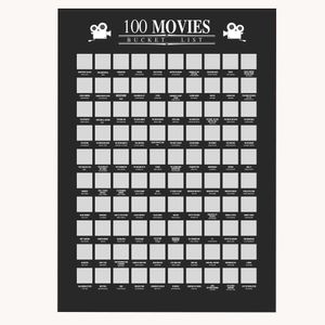 100 Film Scratch Off Poster Filmleri Görmek Gereken Filmleri Gereken Filmler Tüm Zamanlar İçin En İyi Filmler Kova Listesi Çift Hediye Çerçevesiz Dekor Ev Duvar Kağıdı 210705