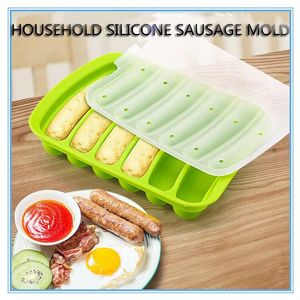 Högkvalitativ Silicone Sausage Mögel Non-Stick DIY Barnens Hot Dogs Bakeware Kök Tool för LCE Candy Jelly Chocolate Mold