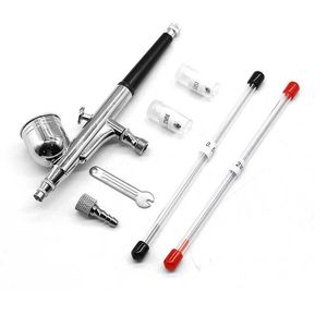 0,3 mm Airbrush mit 0,2 mm 0,5 mm Düsennadel Dual Action Spritzpistole Zubehör Kuchen Dekorieren Farbe Modell DIY Tattoo Air Brush 210719