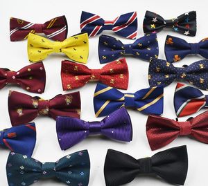 2022 새로운 판매 새로운 아이 Bowties 어린이 S 나비 넥타이 다채로운 bowtie 스타 체크 폴카 도트 줄무늬