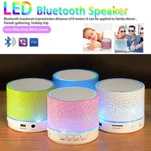 Original Portable Super Mini LED Bluetooth Speakers Wireless Small Music Audio TF USB FM Light Stereo Sound Speaker For Phone With Mic Fit Cellphone PC