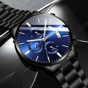Belushi Fashion Men's Quartz Watch Chronograph Sport Män Klockor Top Märke Luxury Full Steel Vattentät Klocka Man Armbandsur 210329