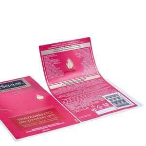 Anpassad Fram och Back Shampoo Tryckt Etiketter Kropp Dusch Färg Silver Adhesive Decoration Comsmetic Sticker